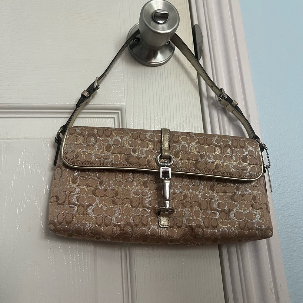 Vintage Y2K Coach Hampton bag - Champagne/Metallic - Picture 7 of 7